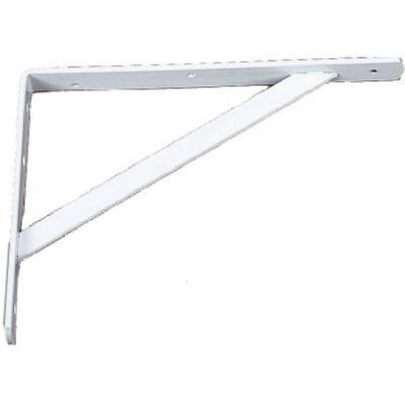 Knape & Vogt 208 Extra Heavy Duty Ultimate L-Bracket, 22 in L x 1-3/16 in W x 21.4 in D, White