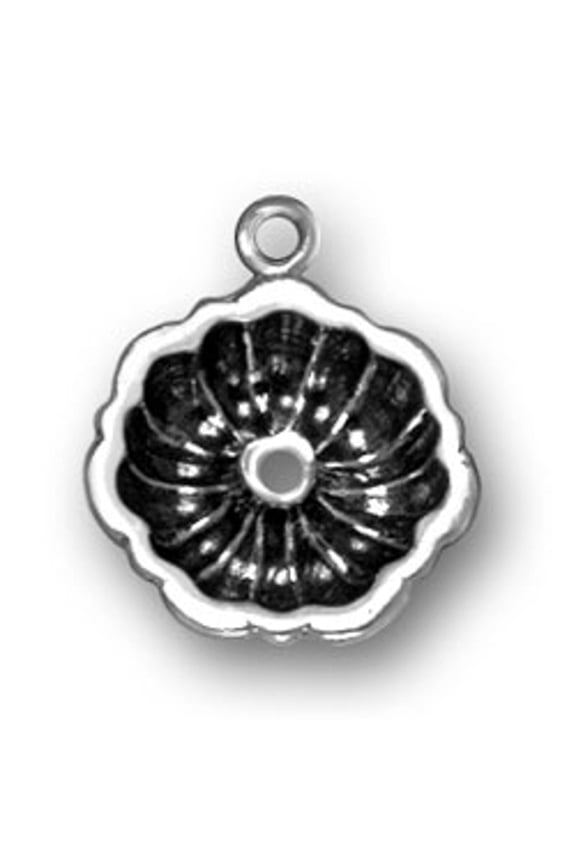 Sterling Silver 7" 4.5mm Charm Bracelet With Attached 3D Kitchen Cooks Cake Bundt Pan Cooking Charm