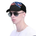 thumbnail image 4 of Naloa Shark With USA Flag Adult adjustable Print Baseball Hat, Patchwork curved brim baseball capfor Men and Women, One Size, 4 of 5