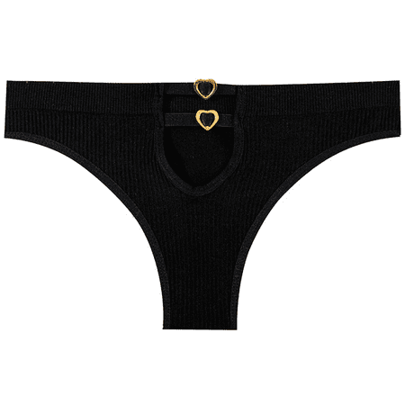Meiodtion Underwear for Women Plus Size Thong Seamless Tummy Control Panties Sport Briefs Elastic Waist Comfort Panty Black One Size