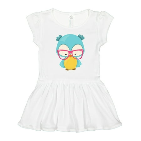 

Inktastic Hipster Owl Owl with Glasses Cute Owl Girls Toddler Dress