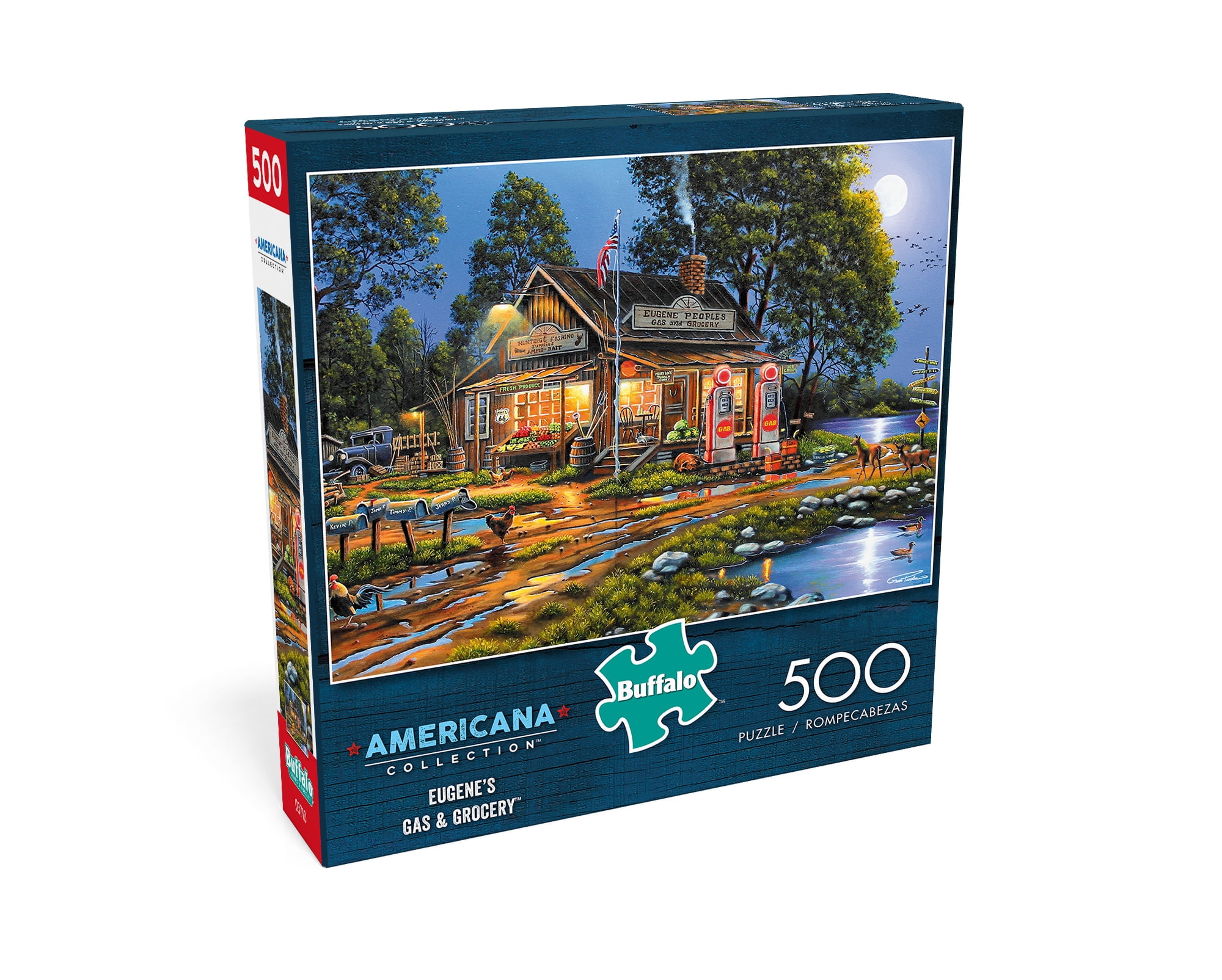 Buffalo Games Americana Collection - Eugene's Gas and Grocery 500 Pieces Jigsaw Puzzle