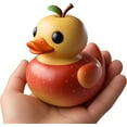 thumbnail image 1 of Apple Duck - Fruit Duck Statue Unique Ducks Figurine Resin Ducks for Dashboard Funny Duck Statue for Home Office Desktop Car Accessories(Apple), 1 of 4