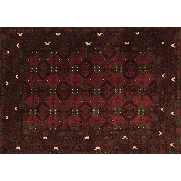 Ahgly Company Indoor Rectangle Persian Brown Traditional Area Rugs, 5' x 7'