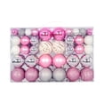 thumbnail image 3 of 100x adornos de bolas de Navidad decoraciones colgantes para de Navidad bolas de Navidad para boda fiesta de graduación aniversario de año Nuevo Rosa Blanco Plata Macarena Colgantes Bolas, 3 of 8