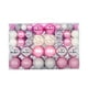 thumbnail image 3 of 100x adornos de bolas de Navidad decoraciones colgantes para de Navidad bolas de Navidad para boda fiesta de graduación aniversario de año Nuevo Rosa Blanco Plata Macarena Colgantes Bolas, 3 of 8