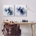 thumbnail image 3 of Stupell Industries Blue Modern Flowers Botanical & Floral Photography Gallery Wrapped Canvas Art Print Wall Art, 24 x 24, Set of 2, 3 of 8