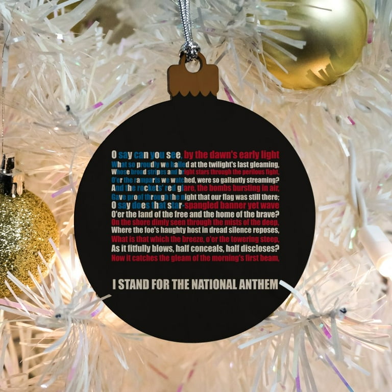USA National Anthem Christmas Tree Ornament USA National Anthem Christmas Tree Ornament