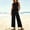 Black, variant on Caywon Womens 2 Piece Sleeveless Tank Top Wide Leg Pants Set Elastic Waist Loungewear Breathable Wrinkle-Free Casual Loose Fit Conjunto de Ropa para Mujer