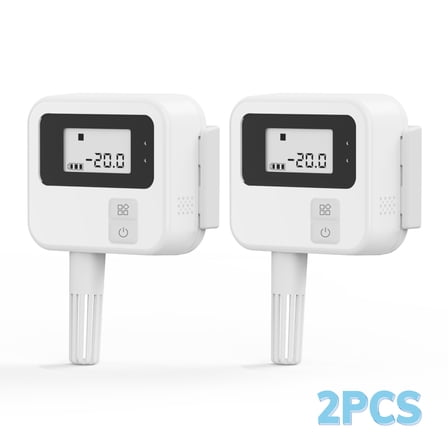 2PCS MINEW Smart Wireless -30 to 70℃ Temp Sensor Recorder Bluetooth Temperature and Humidity Data Logger