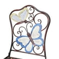 thumbnail image 4 of Alpine Corporation Butterfly Outdoor Patio Bistro Set, Metal 3-Piece Set, Bronze, 4 of 10