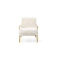 thumbnail image 3 of Hodedah Fauteuil Blanc en Fausse Fourrure, 3 of 5