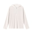 thumbnail image 5 of tarylea Velour Hoodies for Women Long Sleeve Half Zipper Pullover Tops Casual Loose Fall Plain Tops, 5 of 5
