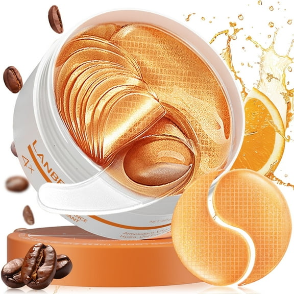 LANBENA Vitamin C Under Eye Patches for Dark Circles, Puffy Eyes, 60 Pcs/30 Pairs