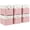 Pink, variant on 11" Fabric Storage Bins Cube Storage Baskets for Organizers, 4 Pack Decorative Linen Closet Organization with Handles for Organizing Shelves