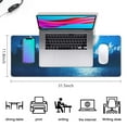 thumbnail image 3 of Moon Ocean Large Mouse Pad - XXL Extended 31.5x11.8 Inch Gaming Desk Mat, Non-Slip Base, Stitched Edges for Maximum Comfort & Precision on Computer, Office, Keyboard, Laptop, 3 of 7