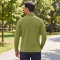 thumbnail image 4 of Havenx Men's Golf Polo Shirts Long Sleeve Button Down Polo Shirts Collared T Shirts Fashion Casual Work Old Money Fall Business Clothing,Green M, 4 of 4