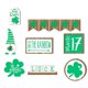 thumbnail image 4 of ST Day Juego de decoración de bandeja con gradas Letrero de madera Decoración de fiesta irlandesa Letrero de madera Recorte Placas Cocina Estilo A Gloria Decoraciones de bandejas escalonadas, 4 of 9