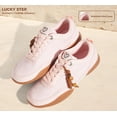 thumbnail image 5 of LUCKY STEP Retro Fashion Sneakers with Gum Sole Comfort Low Top Casual Shoes,Pink,Womens, 5 of 10