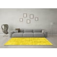 thumbnail image 3 of Ahgly Company Machine Washable Indoor Square Persian Yellow Traditional Area Rugs, 4' Square, 3 of 4