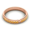 thumbnail image 3 of Wonderful Round Shape 0.20 Ct Citrine Gemstone Wedding Eternity Band for Women Solid 18K Rose Gold Size 6.5 by Diamond-Capitals, 3 of 8