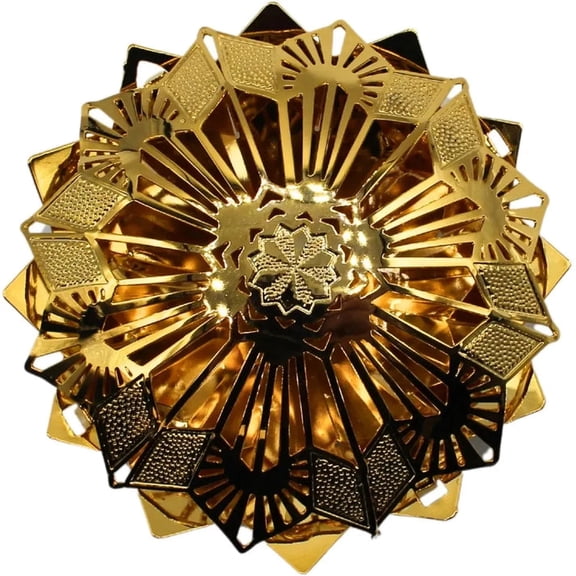 1987 Lacy Brass Snowflake (Star) Hallmark Keepsake Christmas Tree Ornament QLX709-7