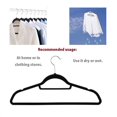 thumbnail image 2 of Perchas abrazables Toystoory de Terciopelo flocado antideslizantes 20 piezas para ropa Blanco, 2 of 6