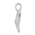thumbnail image 3 of FJC Finejewelers 925 Sterling Silver Rhodium Plated Polished/Textured Shark Tooth Charm 26 x 19 mm, 3 of 7