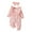 Pink, variant on Baby Girl Clothes Long Sleeve Floral Printed Outfits Fall Winter Infant Girl Romper 3-6 Months