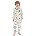 thumbnail image 2 of Vzayyk 4T-14Y Size Aviliable Cozy One-Piece Footless Sleeper Pajama Blue and Orange Dots, 2 of 8