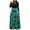 Green, variant on Ichuanyi Woman Dress Women Summer Long Sleeve Floral Printed Casual O-Neck Patchwork Dress Maxi Dress