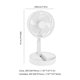 thumbnail image 3 of Ventilador plegable Ventilador de escritorio portátil Mini ventilador de escritorio para oficina en casa Camping al aire libre, 3 of 5