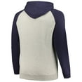 thumbnail image 3 of Men's Profile Heather Gray/Navy Chicago Bears Big & Tall Favorite Arch Throwback Raglan Pullover Hoodie, 3 of 3