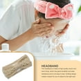 thumbnail image 5 of Linyer Crochet Headbands Winter Windproof Elastic Bowknot Wide Hairbands Ear Warmer Headband Hair Styling Accessories Gifts for Women Beige, 5 of 6