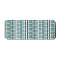 thumbnail image 1 of Floral Computer Mouse Pad, Abstract Cold Colored Flower Petals Pattern with Circling Blooms on Vertical Stripes, Rectangle Non-Slip Rubber Mousepad Large, 31" x 12", Multicolor, by Ambesonne, 1 of 2