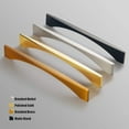 thumbnail image 2 of Goo-Ki 6 Pack 3.8"(96mm) Hole Center Brushed Nickel Cabinet Handle, Satin Nickel Cabinet Pull,Modern Drawer Handle,Cabinet Hardware, 2 of 5
