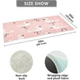 thumbnail image 3 of Coolnut Pink Flamingos Soft Runner Rug, Washable Non-Slip Room Rug, Hallway Rug Runner for Entryway,Hallway,Bathroom,and Kitchen,39x20In, 3 of 7