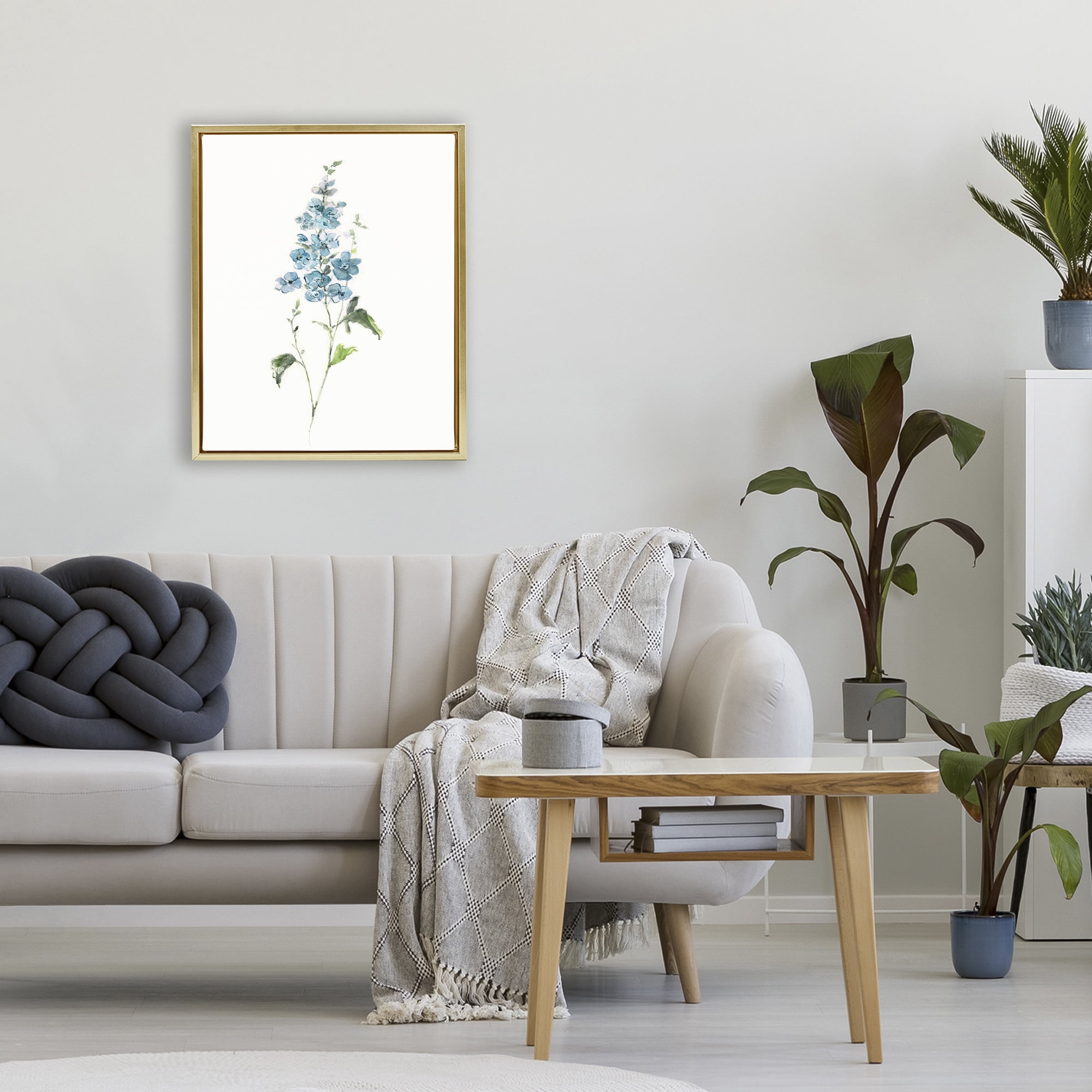 Stupell Industries Natural Spring Herbs Gold Framed Floater Canvas Wall Art, design by Sally Swatland