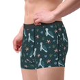 thumbnail image 2 of Xecao Cute Turtle Print Men's Boxer Briefs with Soft Elastic Waistband and 3D Space Capsule Design Breathable Comfortable Underwear-Medium, 2 of 5
