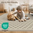 thumbnail image 4 of ODIKA Hallway Taupe Entry Geometric Trellis Bordered Lattice Grid Hallways Non-Slip Chair-Friendly for Home Office, Gaming Room, Under Desk, 4 of 7