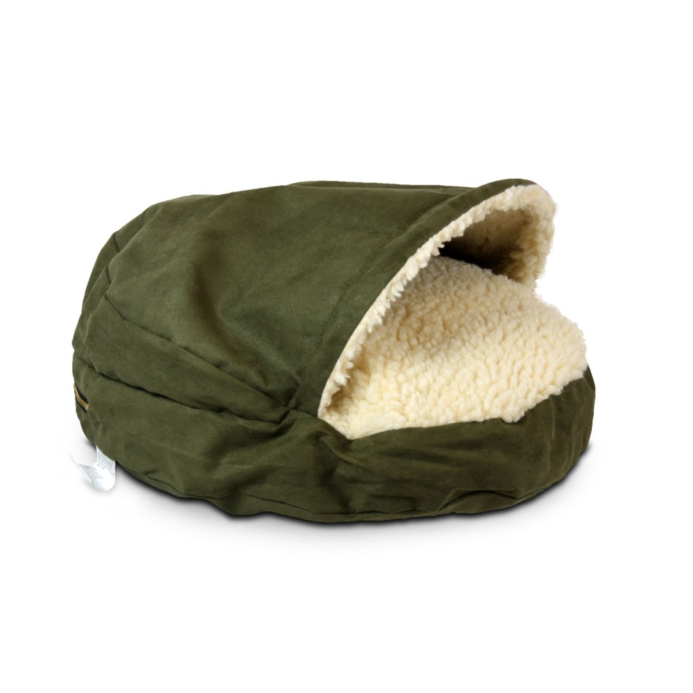Snoozer Orthopedic Cozy Cave Dog Bed, Small, Olive Micro, Hooded Orthopedic Dog Bed - image 1 of 10