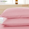 thumbnail image 3 of BadPiggies Set of 2 High Quality Pillowcase Ultra Soft Bed Pillow Covers Set with Envelope Closure for Hair and Skin (Pink), 3 of 7