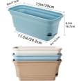 thumbnail image 2 of Polypropylene Window Box Planter, Raised Pot Feet for Enhanced Drainage, UV Resistant &amp; Weather Proof, Perfect for Urban Gardening, 40CM, Set of 2, Blue, 2 of 5