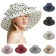 thumbnail image 4 of RUIG Dress Hat For Women Black Fascinators Bridal Tea Party Wedding Hat Wide Brim Men's Sun Hat 61, 4 of 4