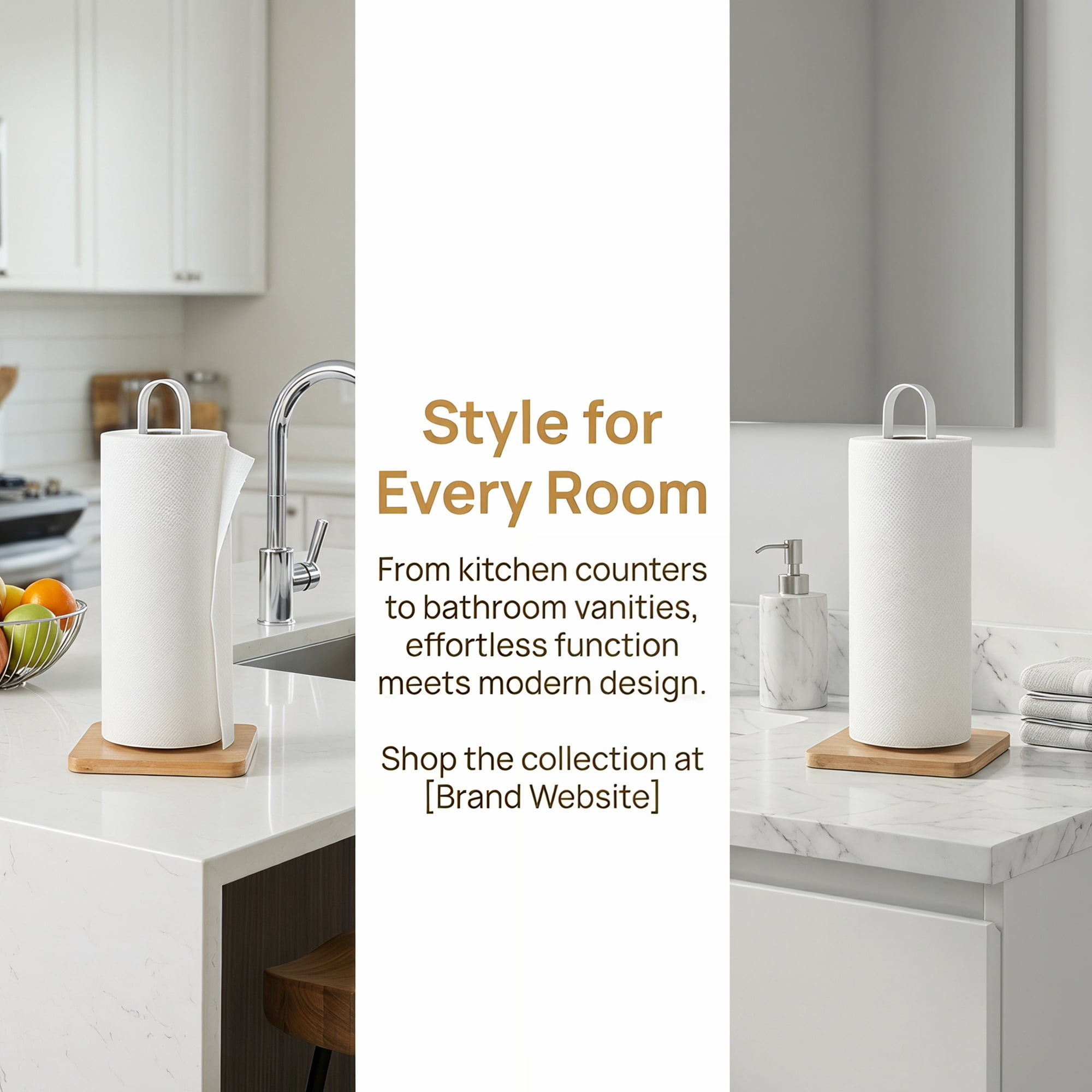 Unique Bargains Paper Towel Holder Countertop Base Dispenser Metal White B 10.2x6.3inch