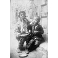 thumbnail image 2 of Art.com Two Neapolitan Children Slurp Down Spaghetti Stretched Canvas Print Wall Art, 24" x 36", 2 of 4