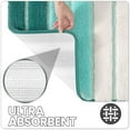 thumbnail image 6 of OEAKAY Bath Mat Bathroom Rug Absorbent Non-Slip Washable Shower Floor Mats Small Carpet 24"x43",Turquoise Teal and White, 6 of 8