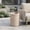 Beige 97Z, variant on Lightweight Concrete Side Table for Indoor Outdoor Use, Travertine Finish Beige Accent Table 15.75x15.75x18.75