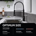 thumbnail image 7 of Kitchen Faucets with  Light, Kitchen Faucet with Pull Down Sprayer Commercial Stainless  Single Handle Spring Farmhouse RV Sink Faucet, Matte Black, 7 of 7