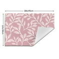 thumbnail image 3 of XMXT 4 Pcs Woven Placemats, Pink Leaf Texture Pattern Stain Resistant Anti-Skid Placemat for Kitchen Table, 12 x 18 inches, 3 of 6